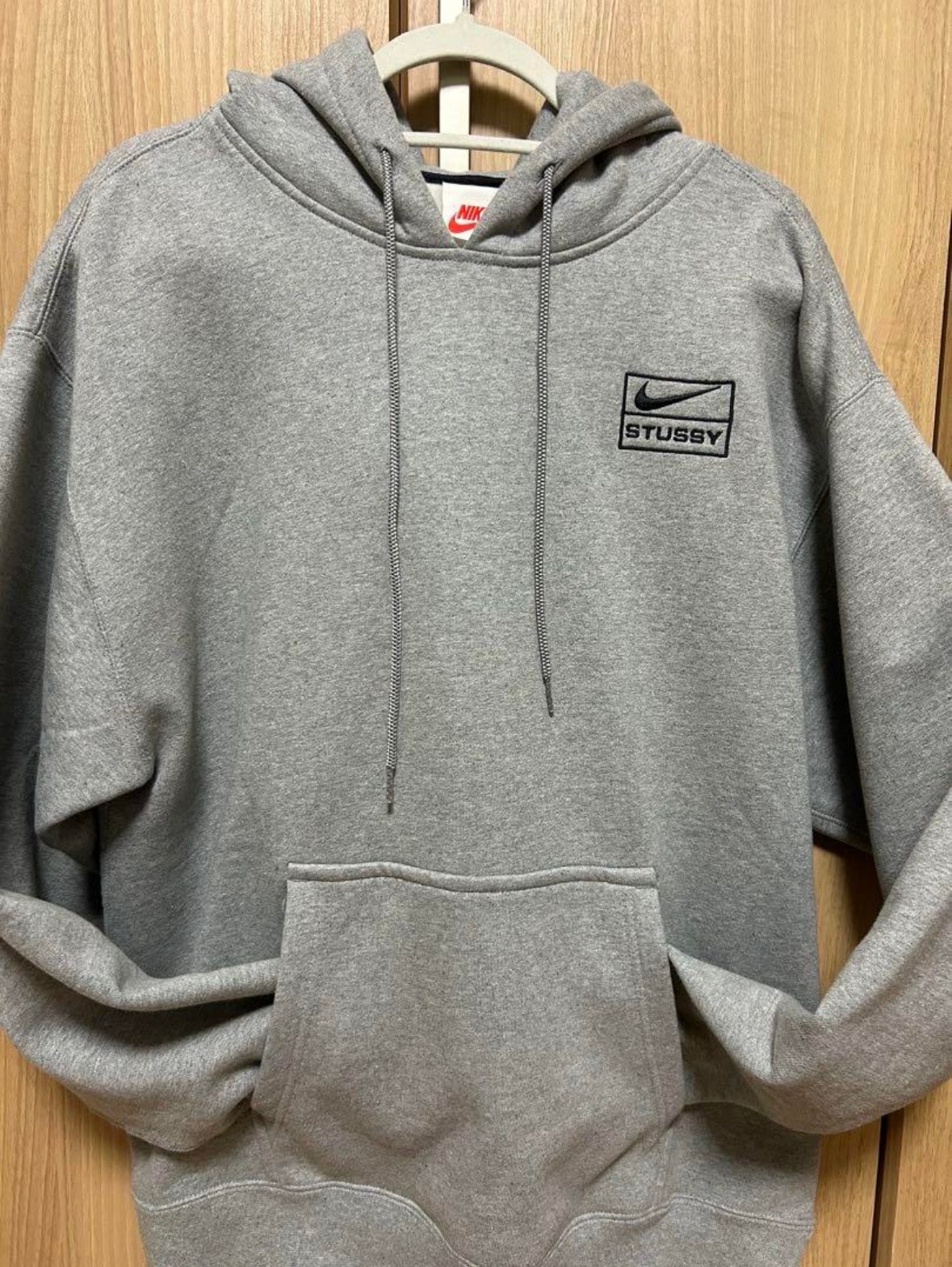 Stussy × Nike NRG Washed Hoodie (US Size) "Grey" DJ9488-063