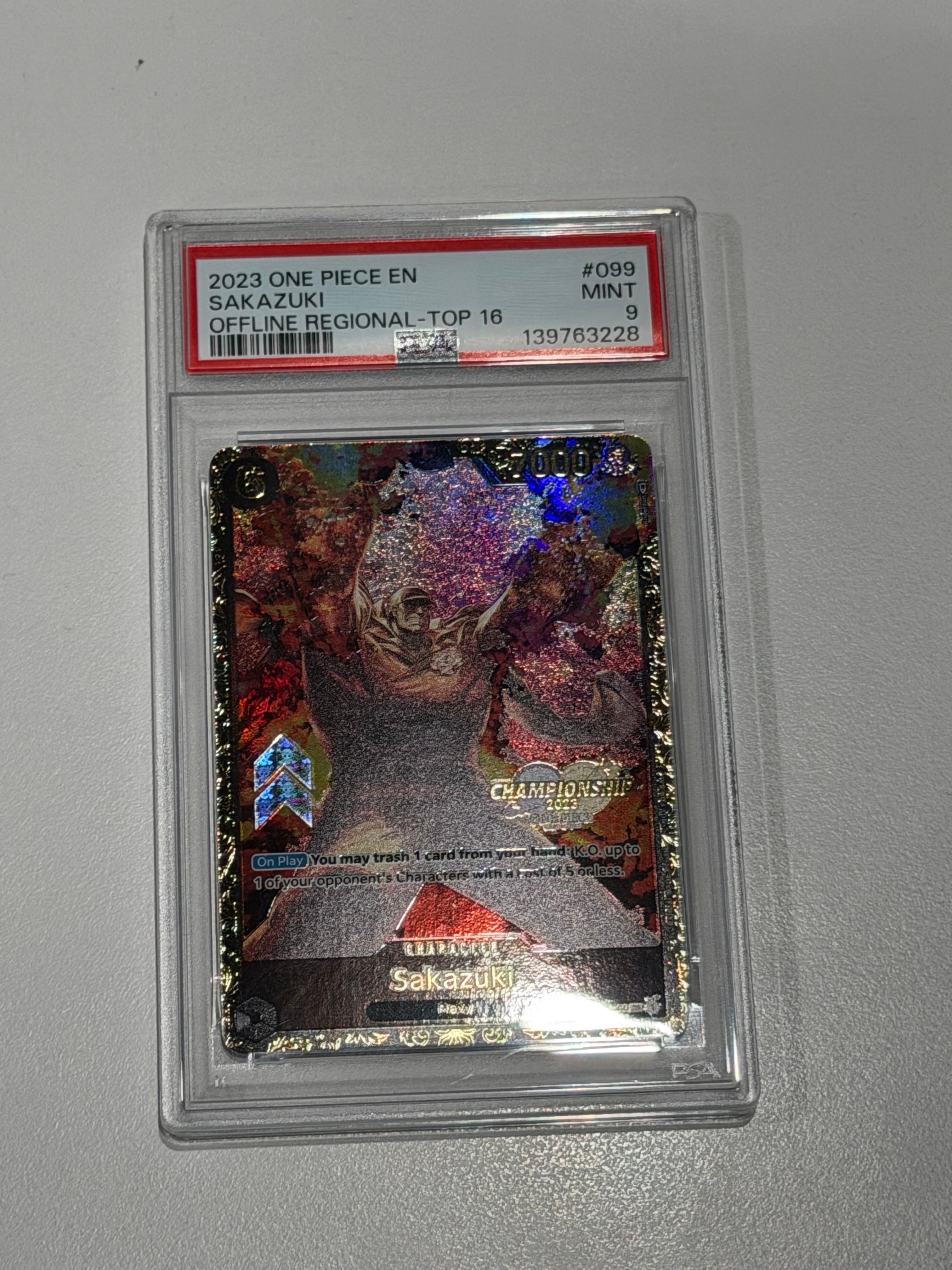 サカズキ SR-P [OP02-099]【英語版】(プロモーションカード「チャンピオンシップ 2023 記念品」)