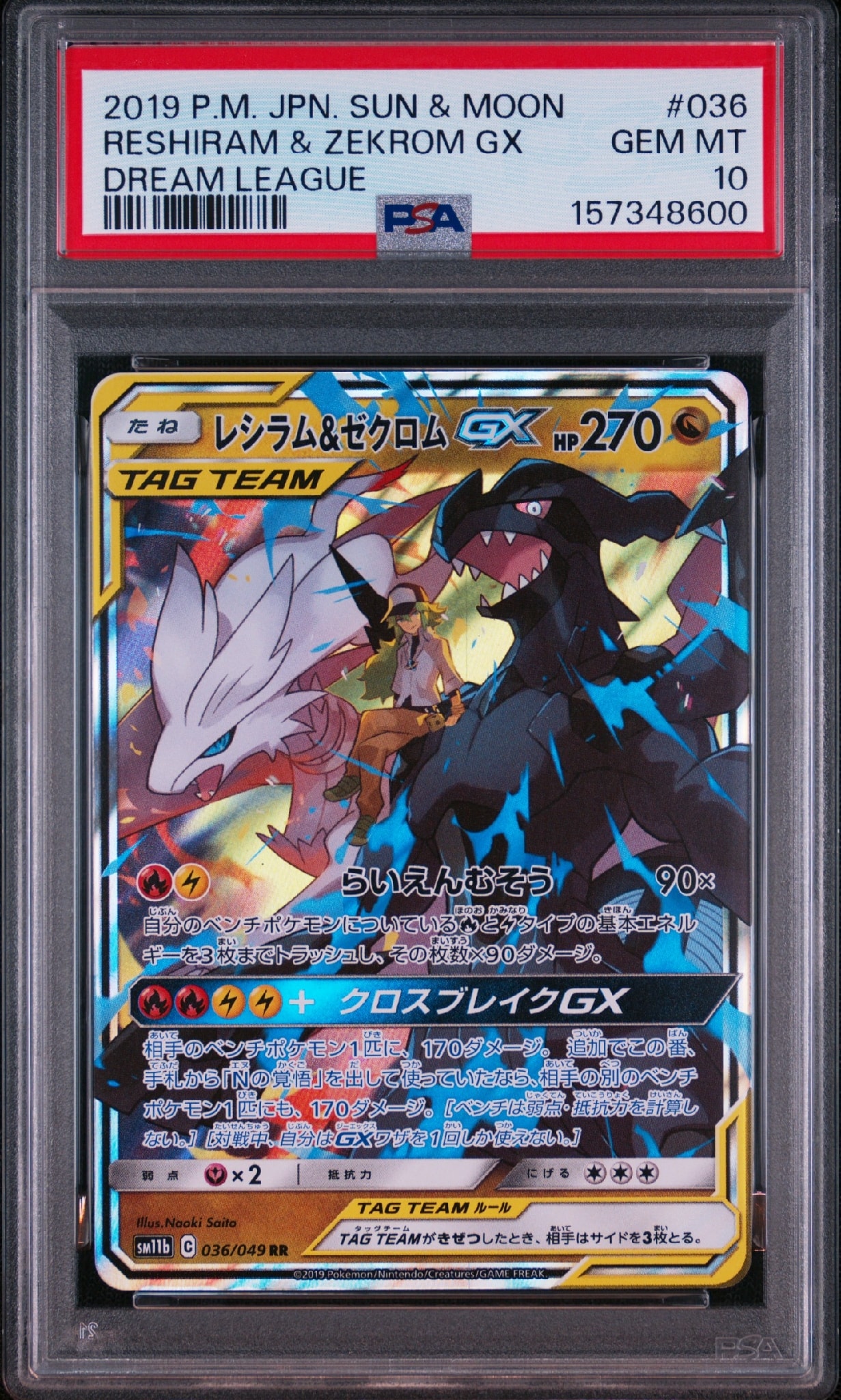 レシラム&ゼクロムGX (N) RR[SM11b 036/049](強化拡張パック「ドリームリーグ」)