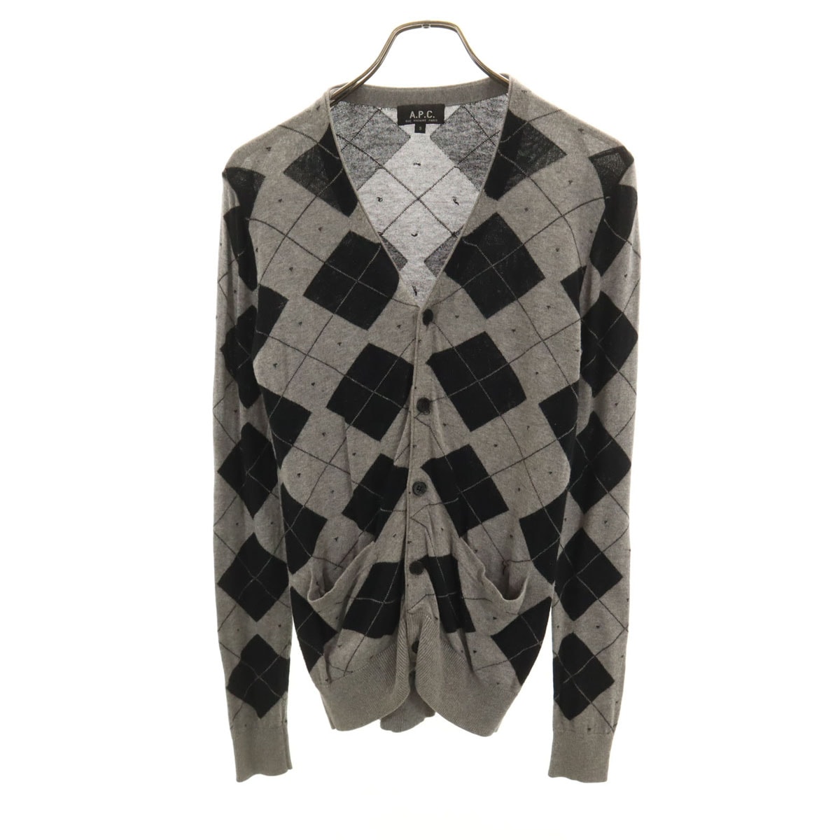 A.P.C. アーペーセー 長袖 ニットカーディガン S グレー