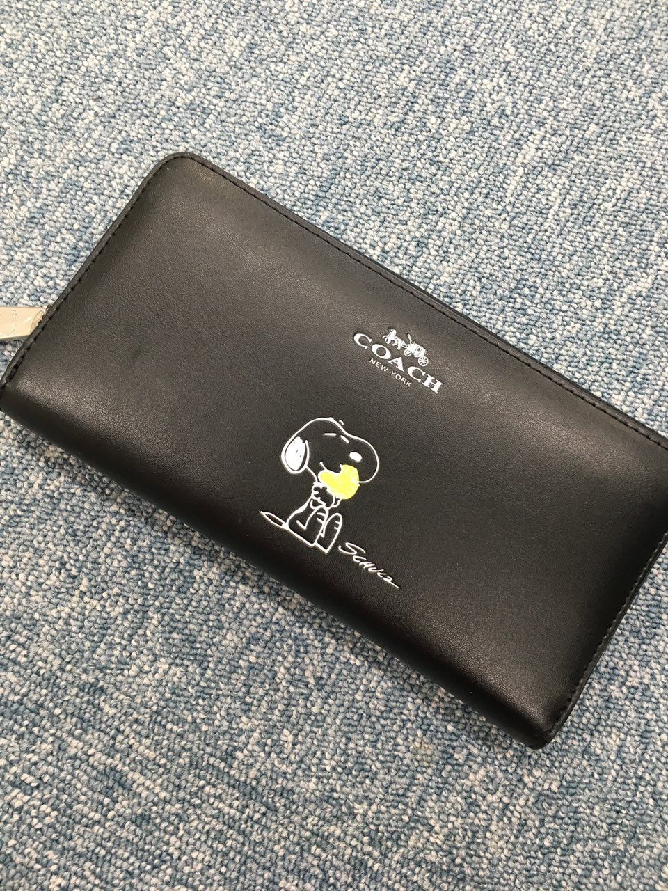 新品 未使用 COACH 長財布 スヌーピー コラボ ブラック