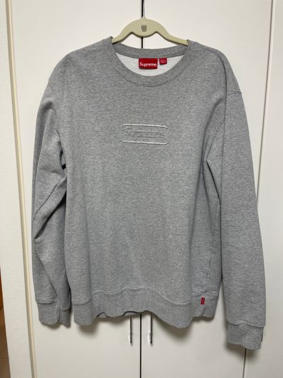 Supreme Cutout Logo Crewneck "Grey"