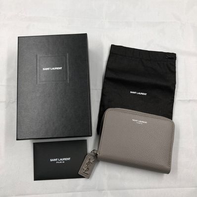 Saint Laurent Rive Gauche Compact Wallet "Gray"