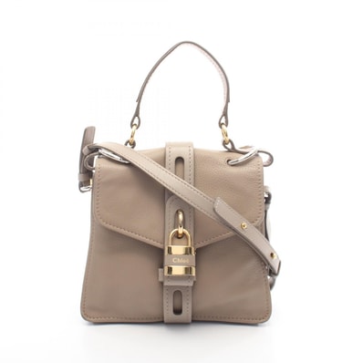 クロエ Chloe アビー ハンドバッグ バッグ レザー レディース ベージュ系 【中古】