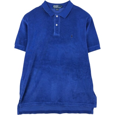 古着 ラルフローレン Ralph Lauren POLO by Ralph Lauren パイル地 半袖 ポロシャツ メンズL相当/eaa620868