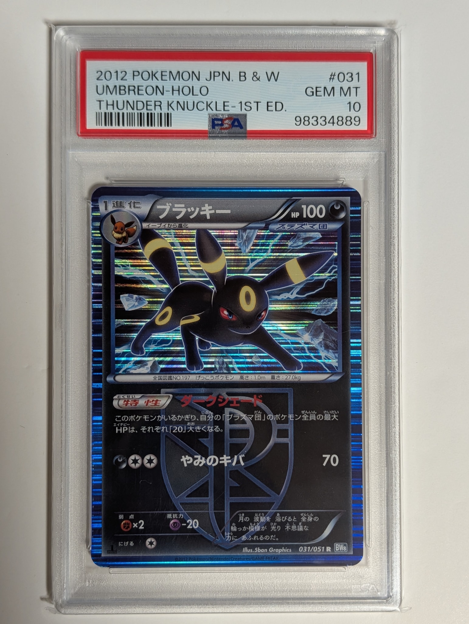 ブラッキー R :1ED [BW8 031/051](拡張パック「ライデンナックル