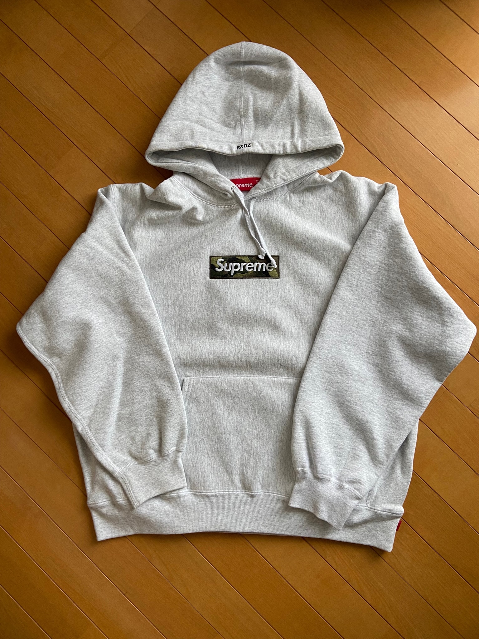 Supreme Box Logo Hooded Sweatshirt "Ash Grey" (23FW)