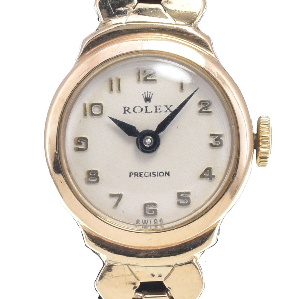ロレックス ROLEX ヴィンテージ Cal.130 K9YG シルバー 手巻き レディース 良品 腕時計 I#146809