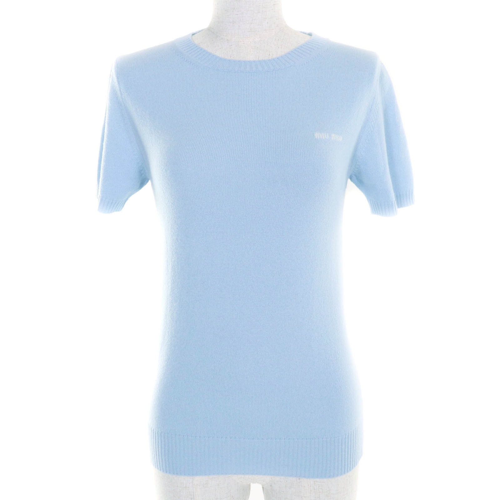 極美品 ミュウミュウ
 半袖ニット レディース 36 MML842