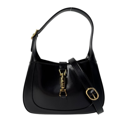 グッチ GUCCI ジャッキー 1961 レザー 2way ショルダーバッグ ハンドバッグ ブラック 636709 斜めがけ クロスボディ レディース