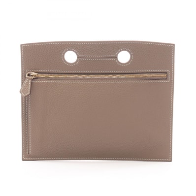 エルメス HERMES バックポケット ポーチ バッグ レザー トゴ トゴ エトゥープ Z刻印(2021年製造) レディース グレー系 【中古】