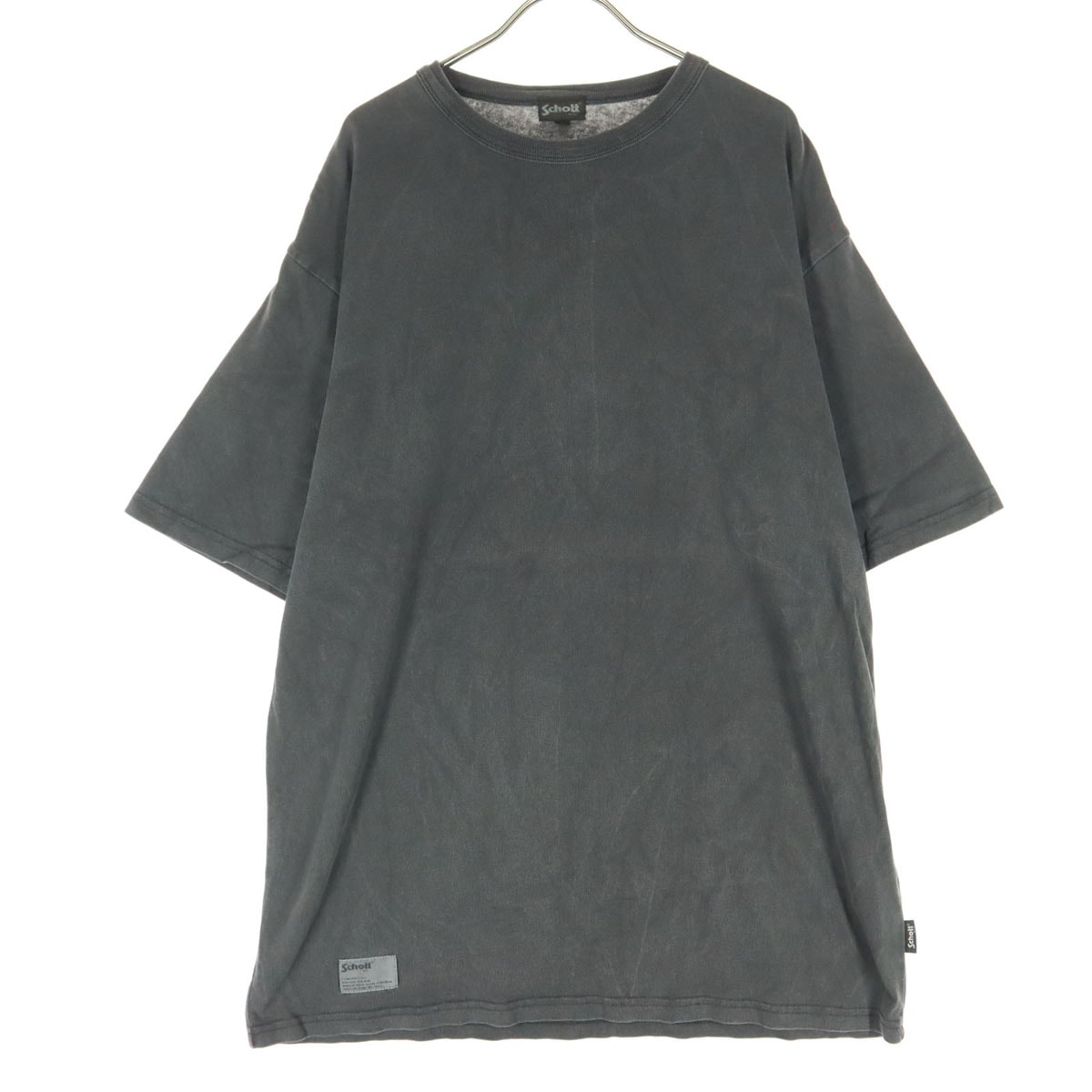 schott ショット コットン ワンポイントロゴ 半袖 Tシャツ XL グレー