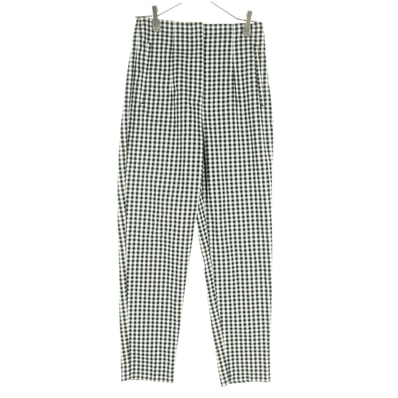 美品 ZARA ザラ チェック柄 テーパードパンツ S ブラック