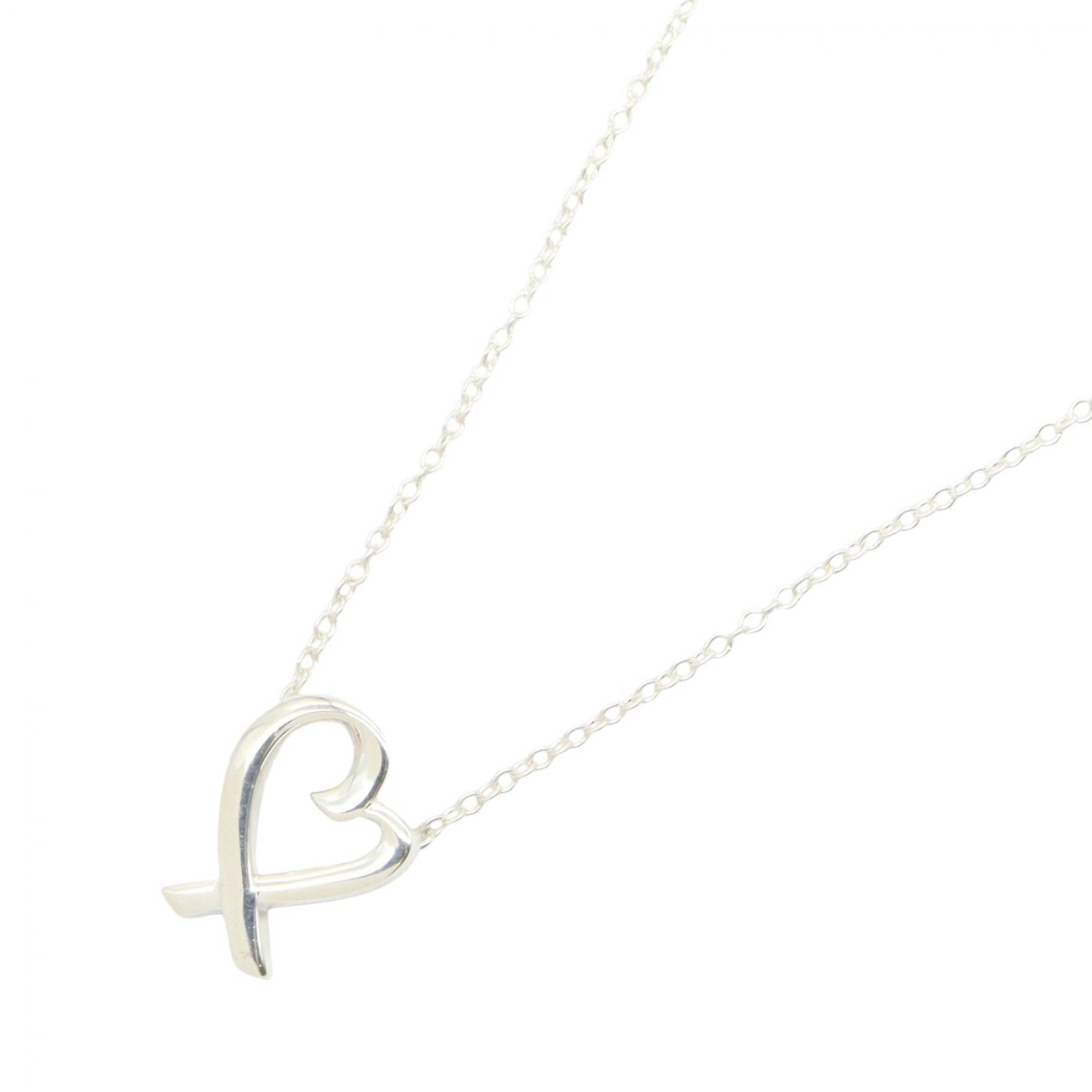 ティファニー TIFFANY&CO ラビングハートネックレス ネックレス ジュエリー シルバー925 レディース シルバー系 【中古】