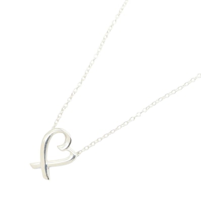 ティファニー TIFFANY&CO ラビングハートネックレス ネックレス ジュエリー シルバー925 レディース シルバー系 【中古】