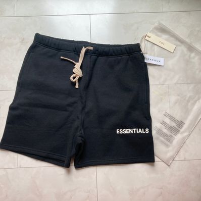 FEAR OF GOD Essentials Graphic Sweat Shorts "Black"