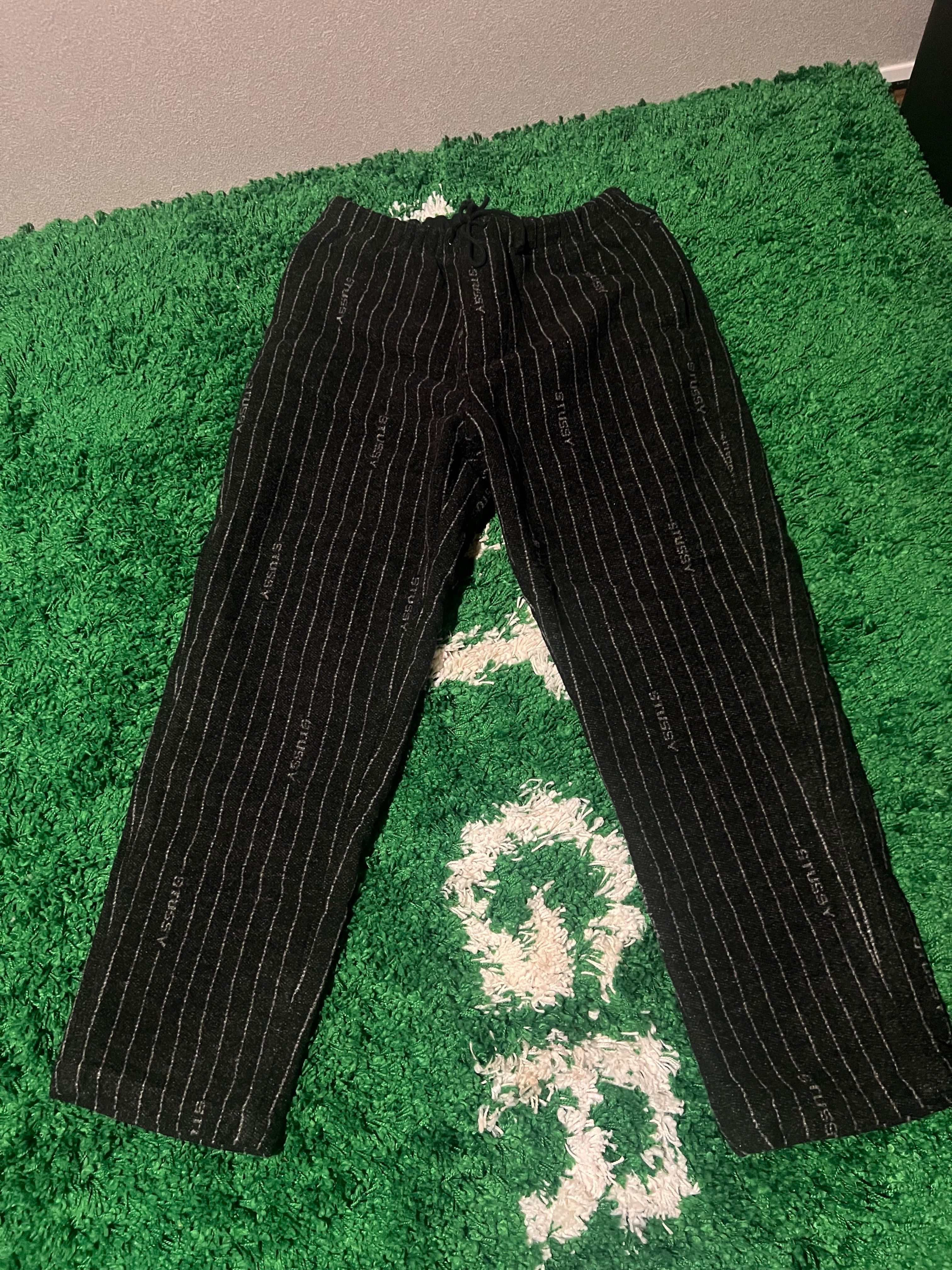 Stussy x Nike Striped Wool Pants "Black"