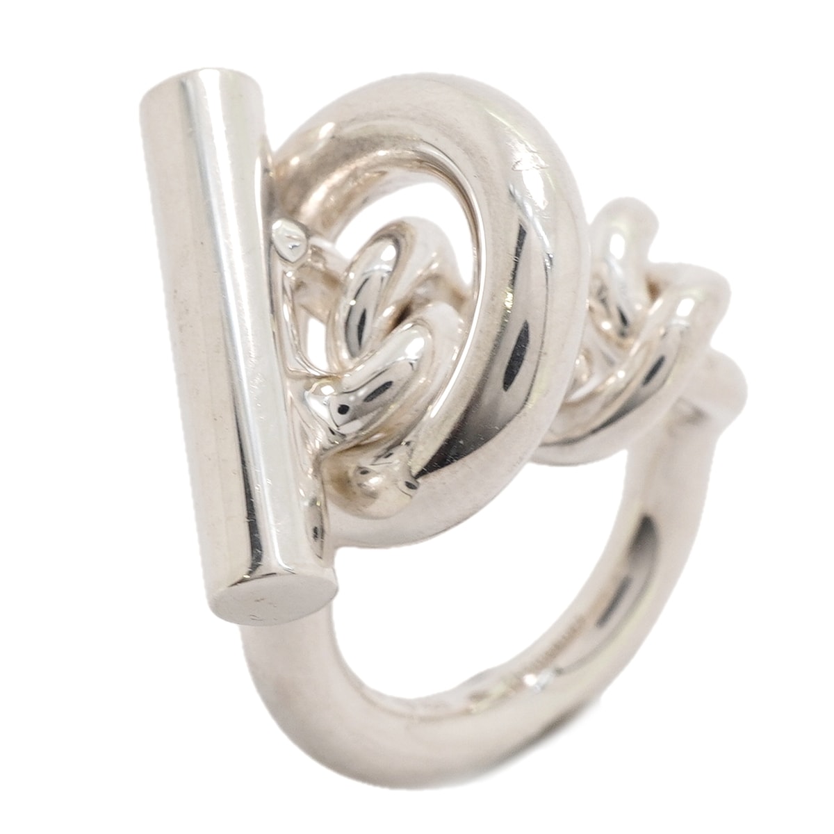 【6jkb0393】エルメス リング クロワゼット シルバー925 #48【中古】レディース