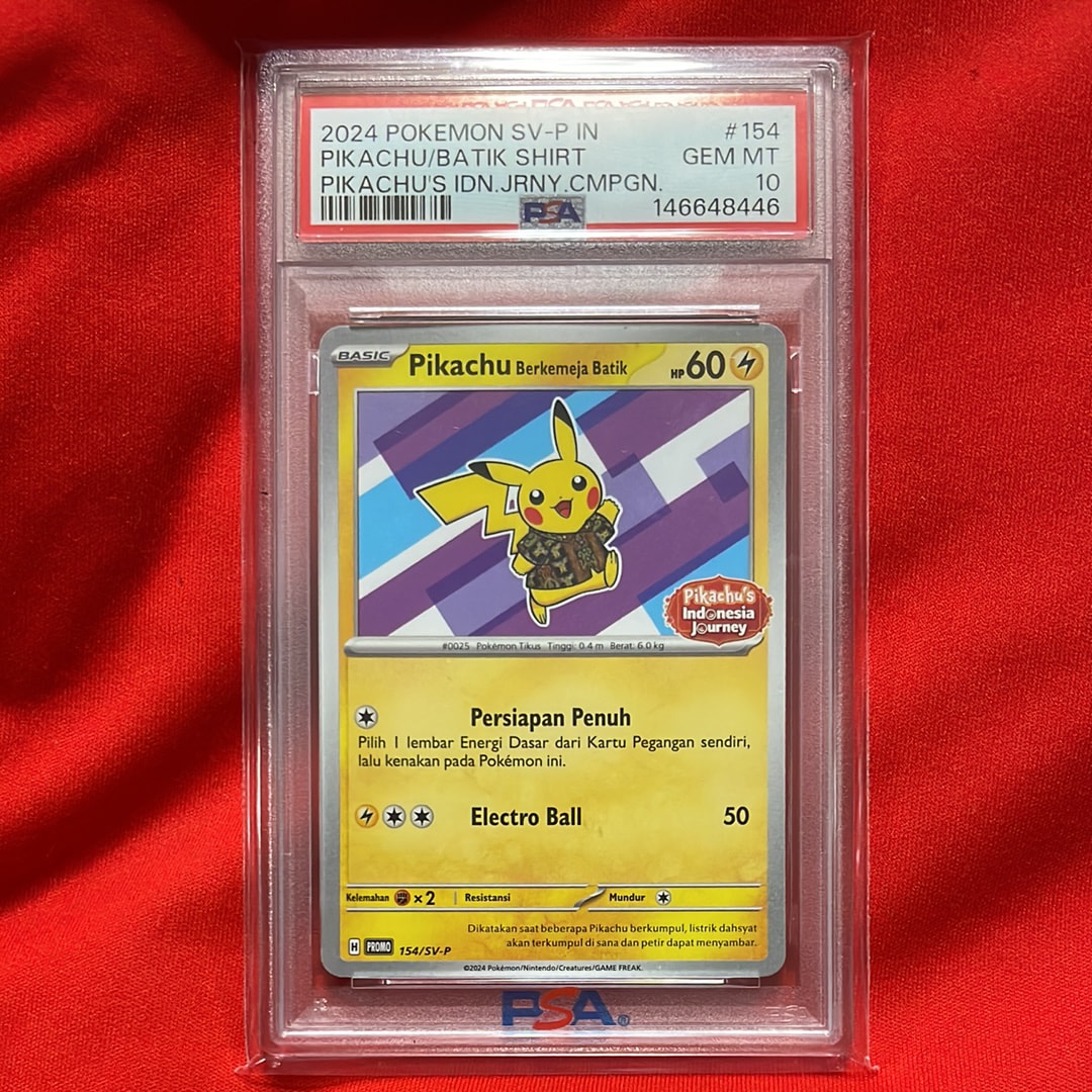 【PSA10】2024 ピカチュウ Berkemeja Batik PSA 10 Pikachu Berkemeja Batik 155/SV-P Indonesia Journey Promo