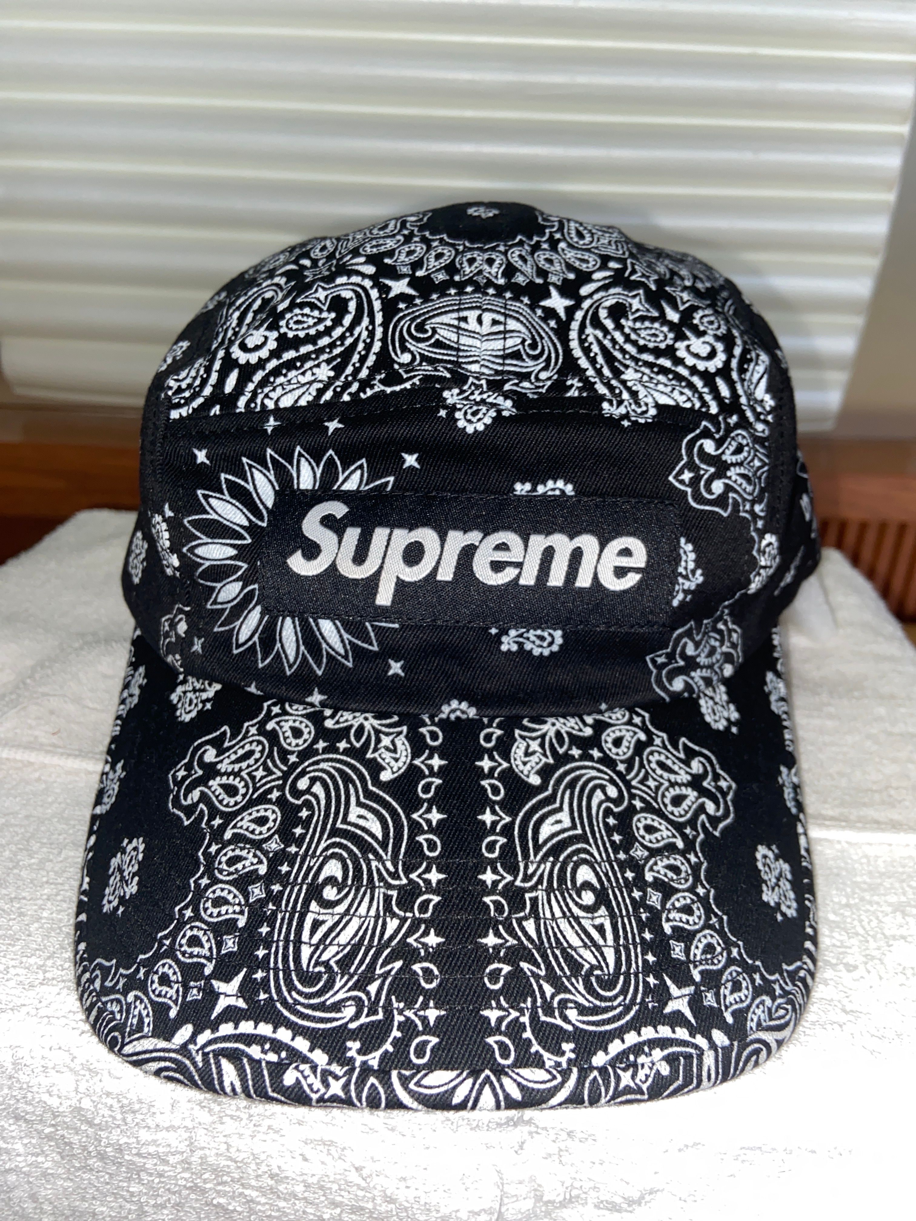 Supreme Bandana Camp Cap "Black"