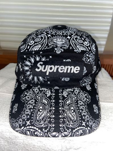 Supreme Bandana Camp Cap "Black"