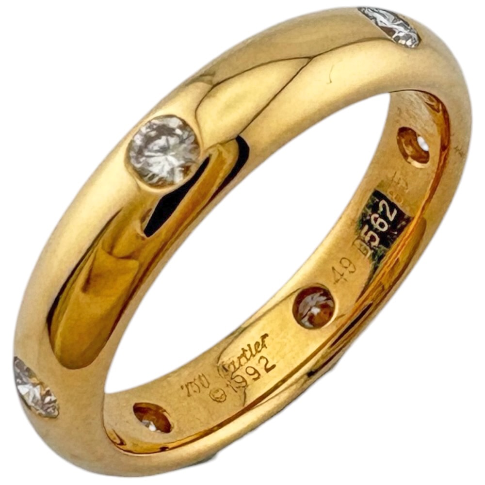 カルティエ ステラ リング 指輪 8.5号 18金 K18イエローゴールド ダイヤモンド レディース CARTIER  中古