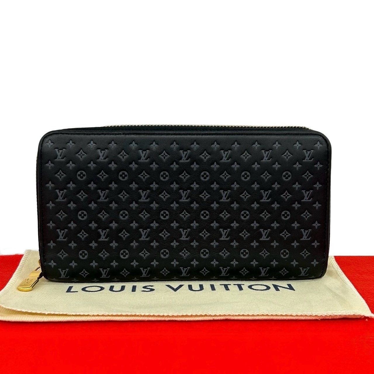 LOUIS VUITTON ルイヴィトン ジッピーウォレット ナノグラム レザー 長財布 ブラック
 65344
