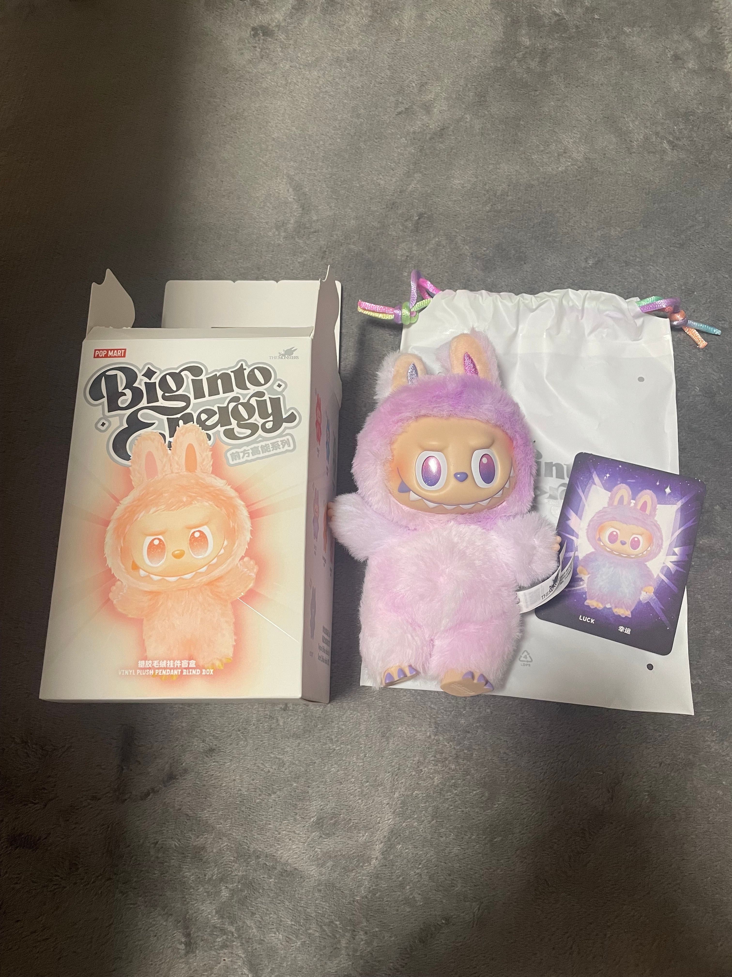 POP MART THE MONSTERS (LABUBU) Big into Energy Series Plush Pendant LUCK