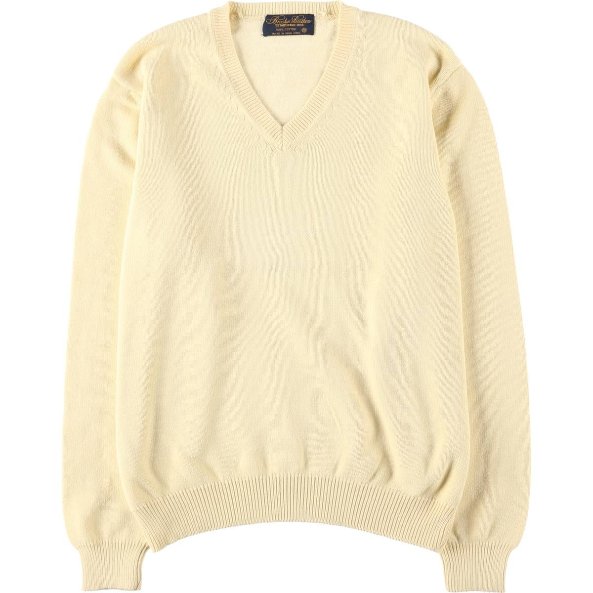 古着 90年代 ブルックスブラザーズ Brooks Brothers ESTABLISHED 1818 Vネック コットンニットセーター メンズS相当 ヴィンテージ/eaa609941