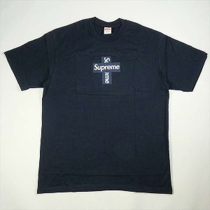 Supreme Cross Box Logo Tee "Navy"