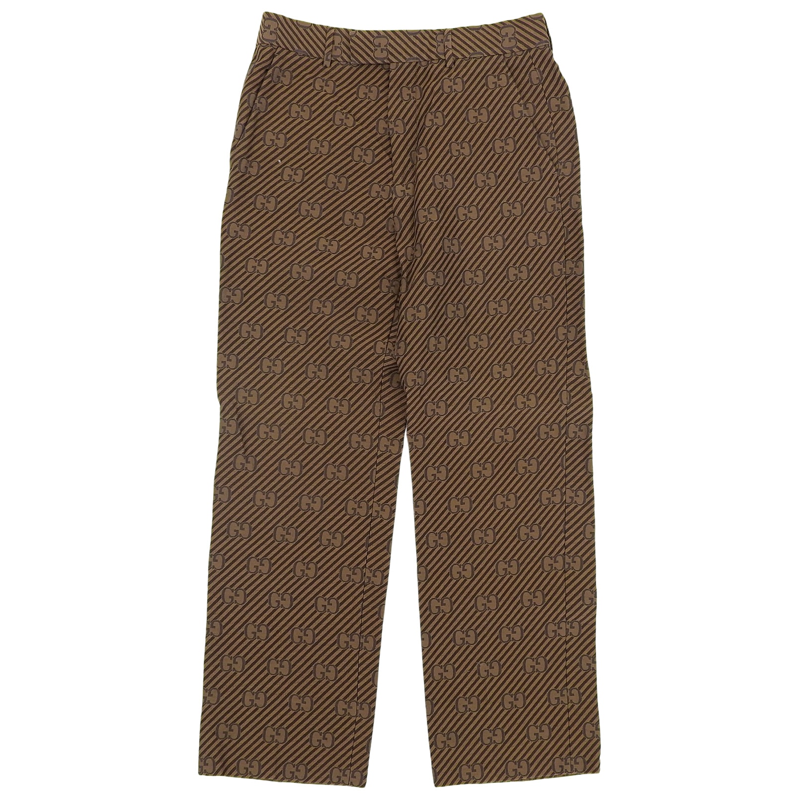 美品 グッチ パンツ ブラウン メンズ 7-44R 630062