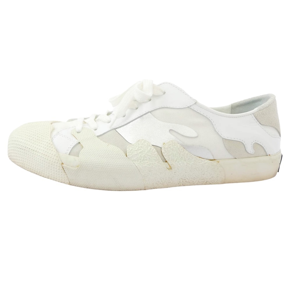 VALENTINO ヴァレンティノ スニーカー スエード キャンバス レザー ローカット スニーカー オフホワイト系 41【中古】