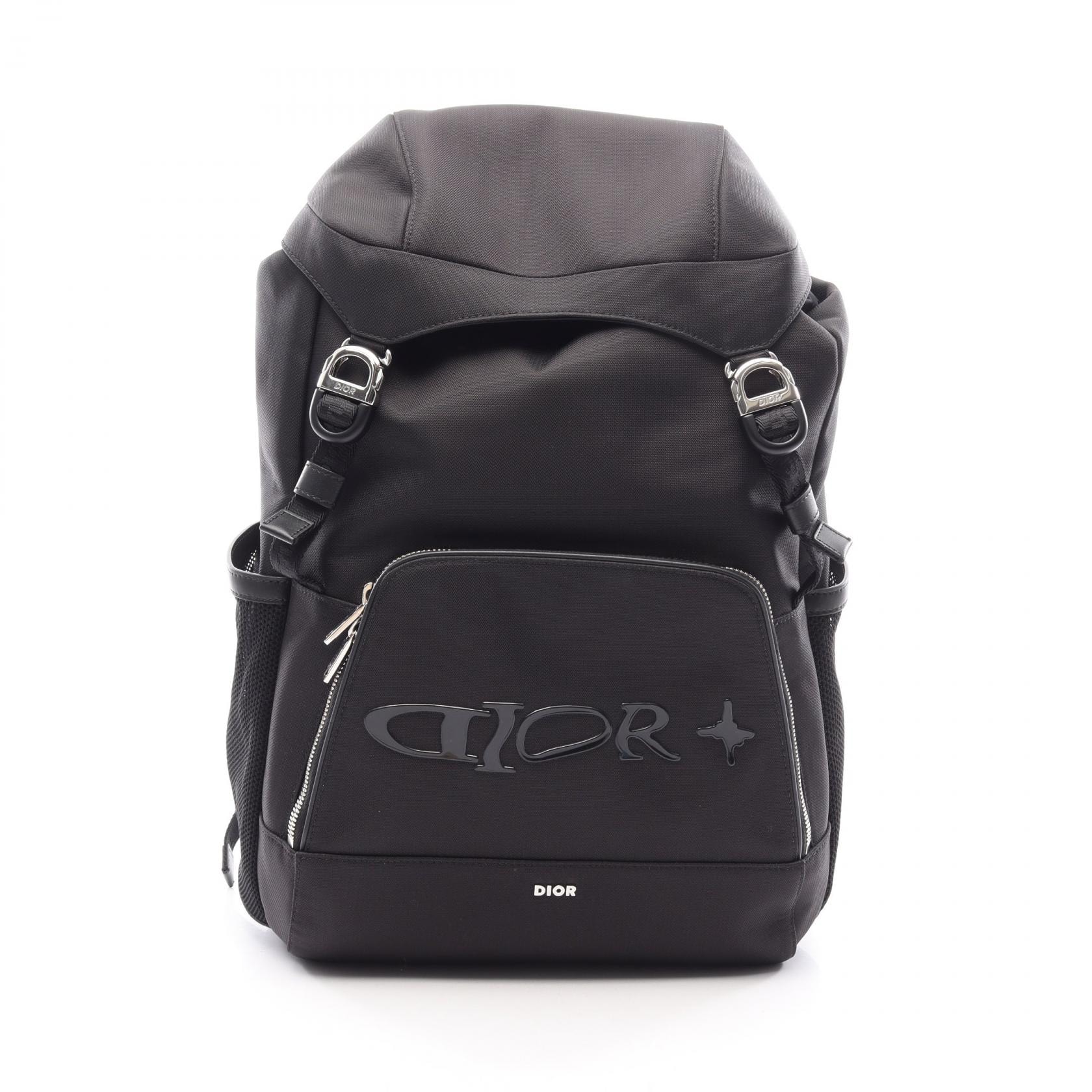 ディオール Dior DIOR × LEWIS HAMILTON DIOR8 リュックサック バックパック バッグ キャンバス メンズ ブラック系 1EIBA187LWH 【中古】