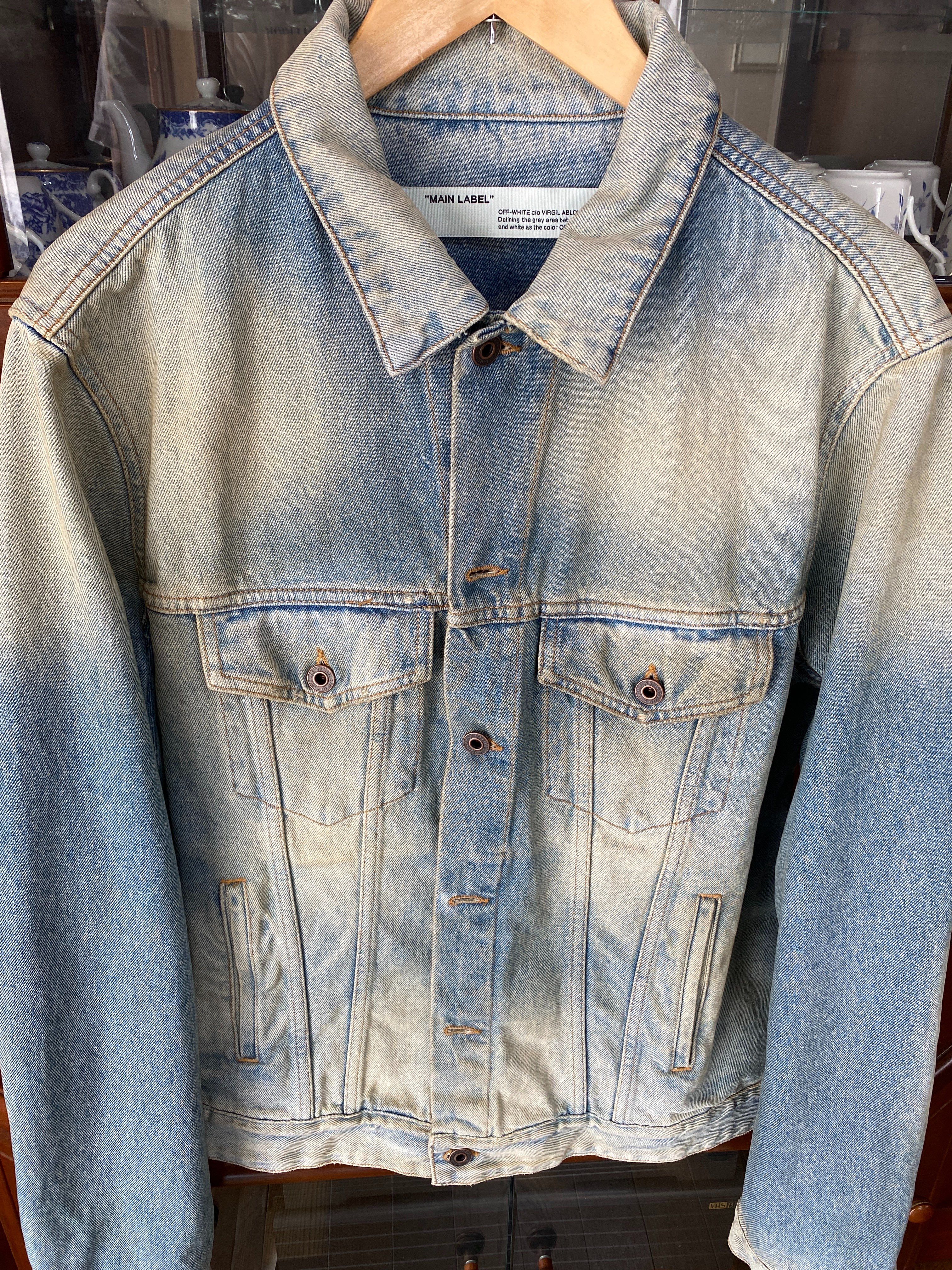 OFF-WHITE Airport Tape Denim Jacket "Blue"