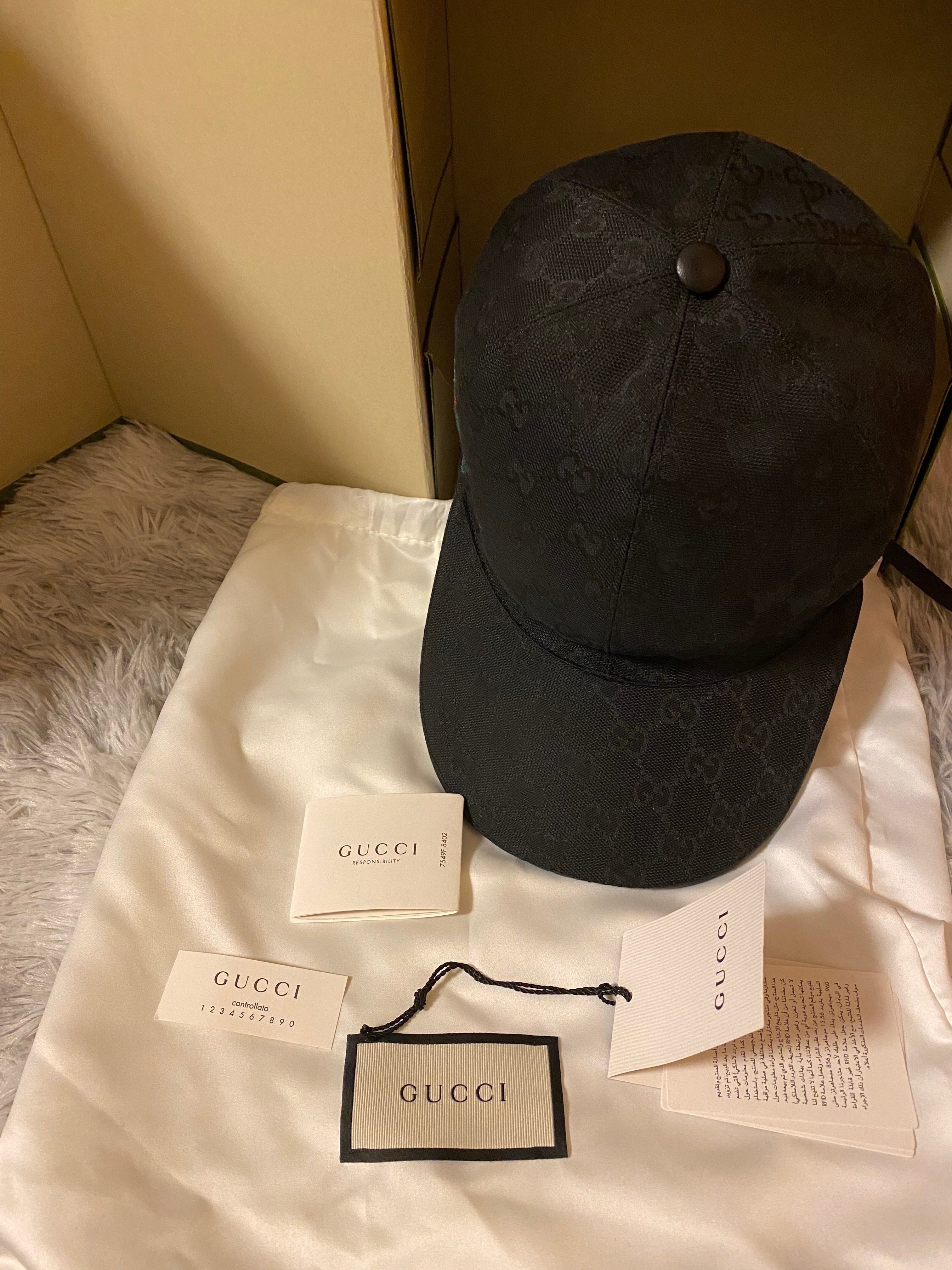 GUCCI Original GG Canvas Baseball Cap "Black"