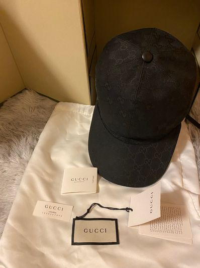 GUCCI Original GG Canvas Baseball Cap "Black"