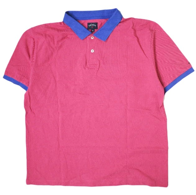 NOAH NYC ノア ニューヨーク 24SS Contrast Collar Pique Poloshirt コントラストカラーピケポロシャツ 24071122001510 XL PINK 半袖 鹿の子 トップス g19463