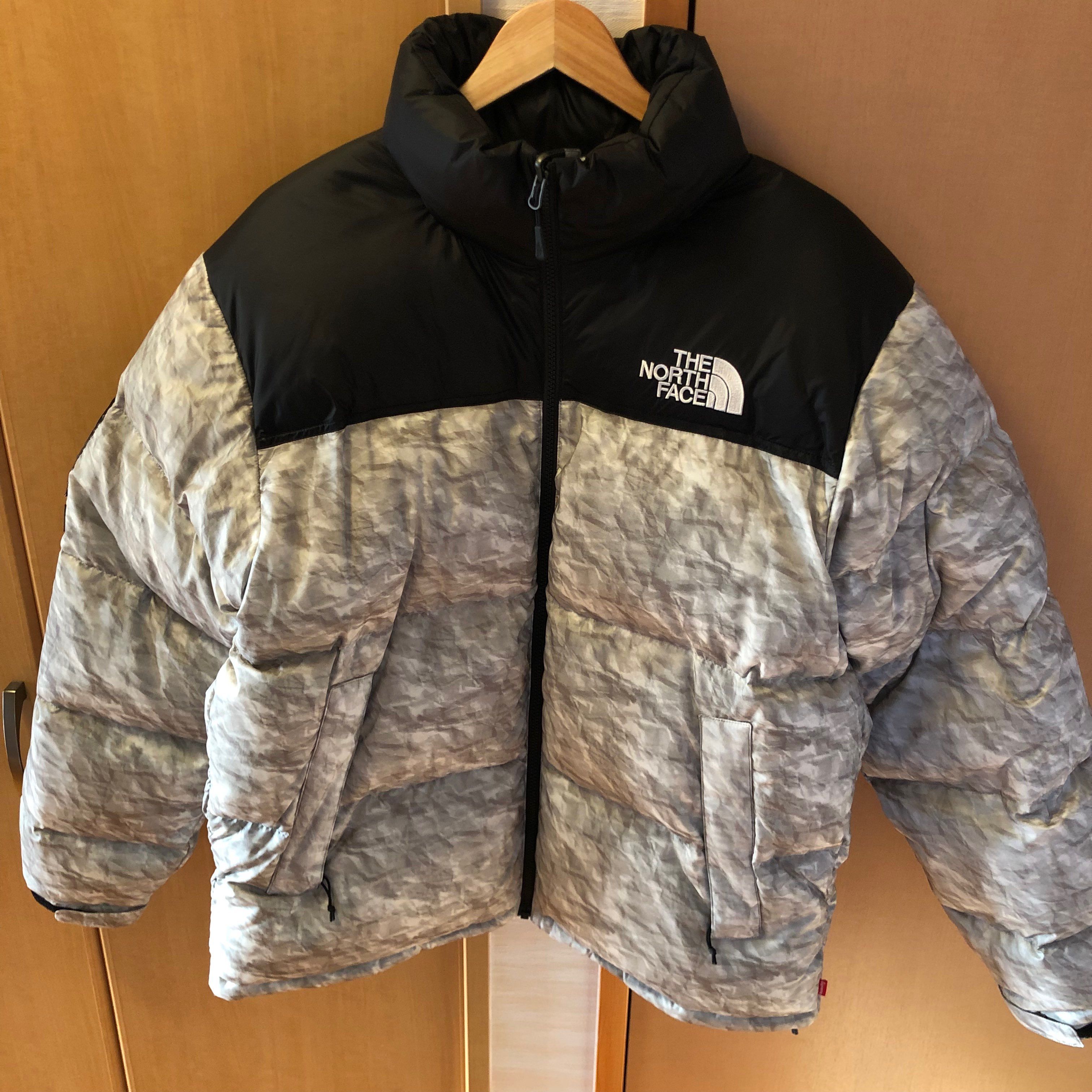 Supreme x The North Face Nuptse Jacket "White Paper Print"