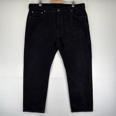 古着 リーバイス Levi's デニム パンツ 505 ストレート 大きいサイズ ジッパーフライ ジーパン ジーンズ w42 L32 ブラック系 メンズ