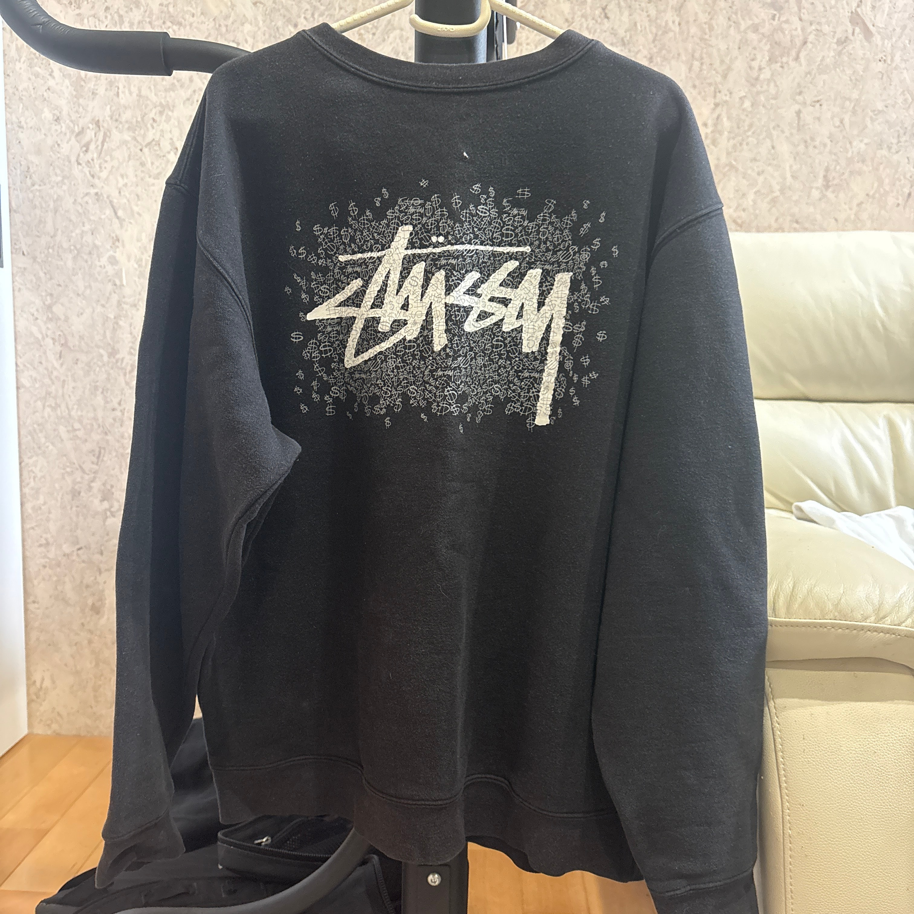 old stussy USA製 スウェットトレーナー ブラック