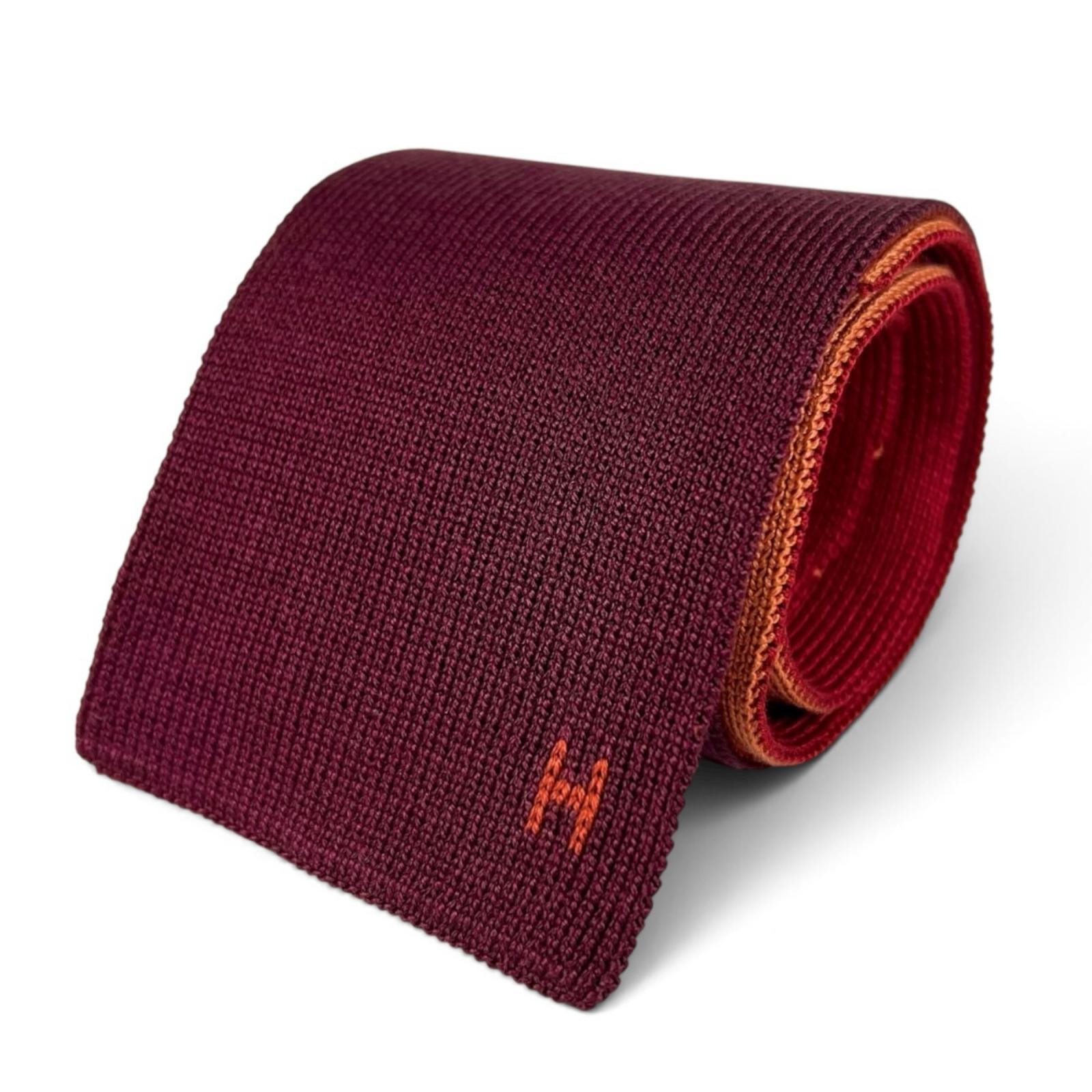 極美品 エルメス ネクタイ レッド メンズ