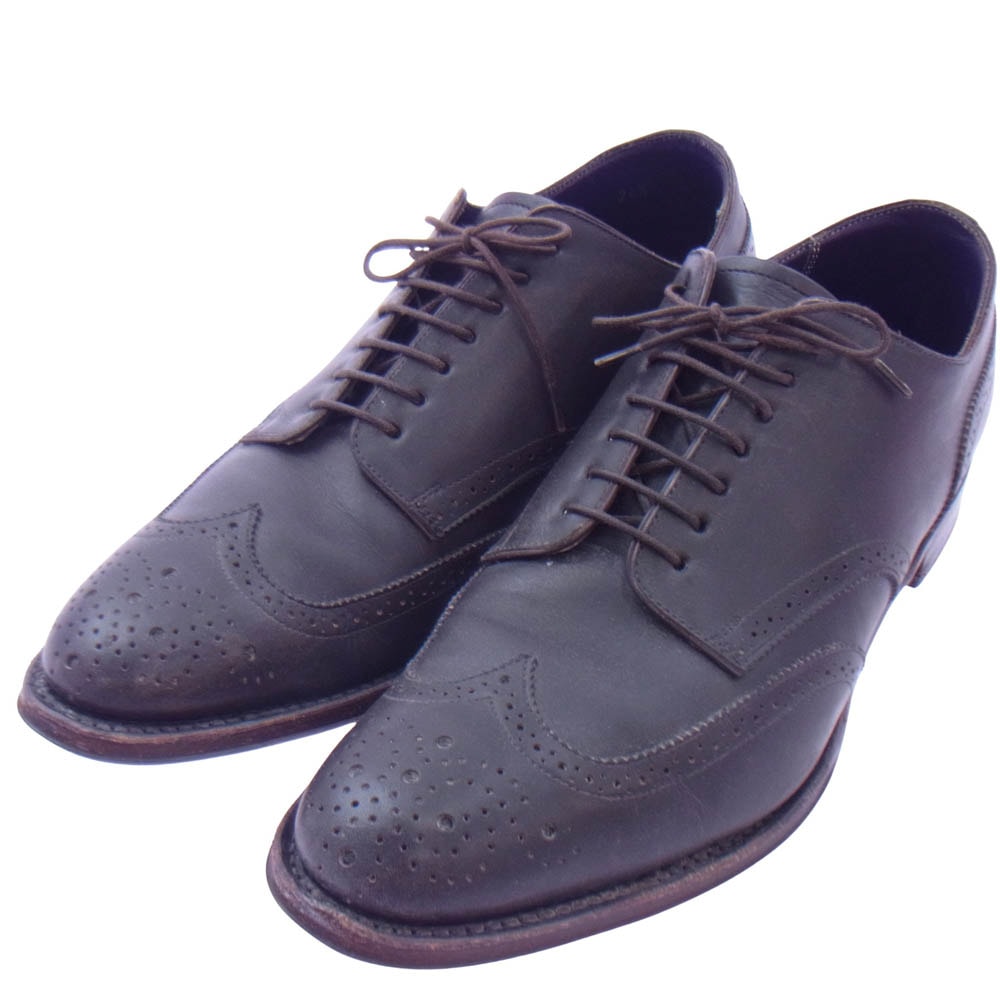 REGAL リーガル ドレスシューズ W932 ウィングチップ ビジネス シューズ ダークブラウン系【中古】