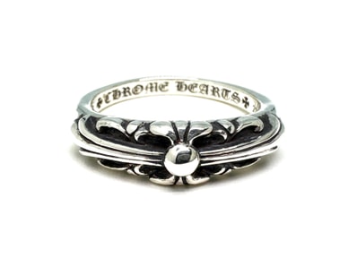 Chrome Hearts Baby Classic Ring W / Floral Cross "Silver"