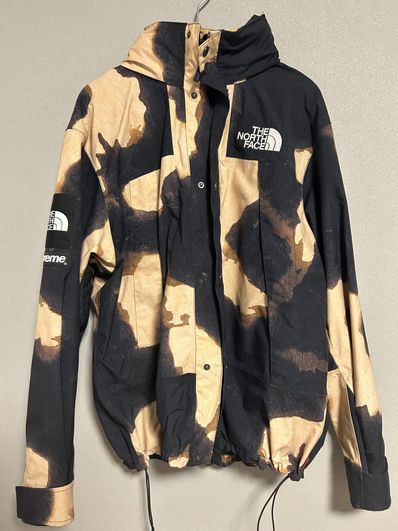 Supreme x The North Face Bleached Denim Print Mountain Jacket "Black"