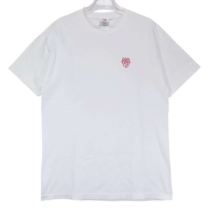 Girls Don't Cry ガールズ ドント クライ x Amazon Fashion AT TOKYO CAFE TEE アマゾン ファッション アットトーキョー カフェ Tシャツ ホワイト ショートスリーブ カットソー サイズL
