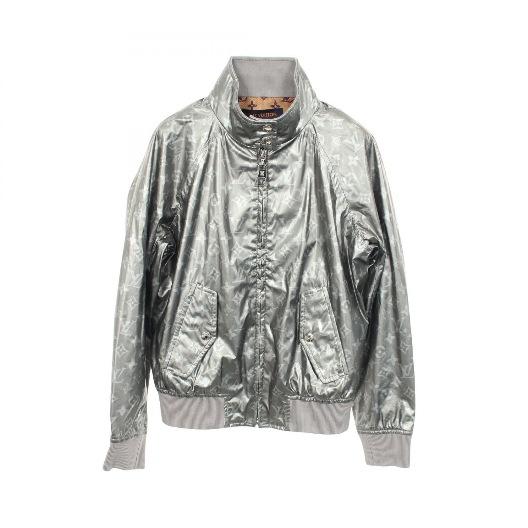 ルイ・ヴィトン LOUIS VUITTON モノグラム ジップアップ ブルゾン 衣料品 アウター レーヨン シルバー レディース シルバー系 RW211WHQOFKJA01 【中古】