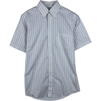 古着 ブルックスブラザーズ Brooks Brothers Est.1818 半袖 ボタンダウン ストライプシャツ メンズM相当/eaa644926