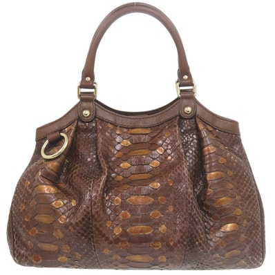 グッチ スーキー トートバッグ 211944 パイソン ブラ