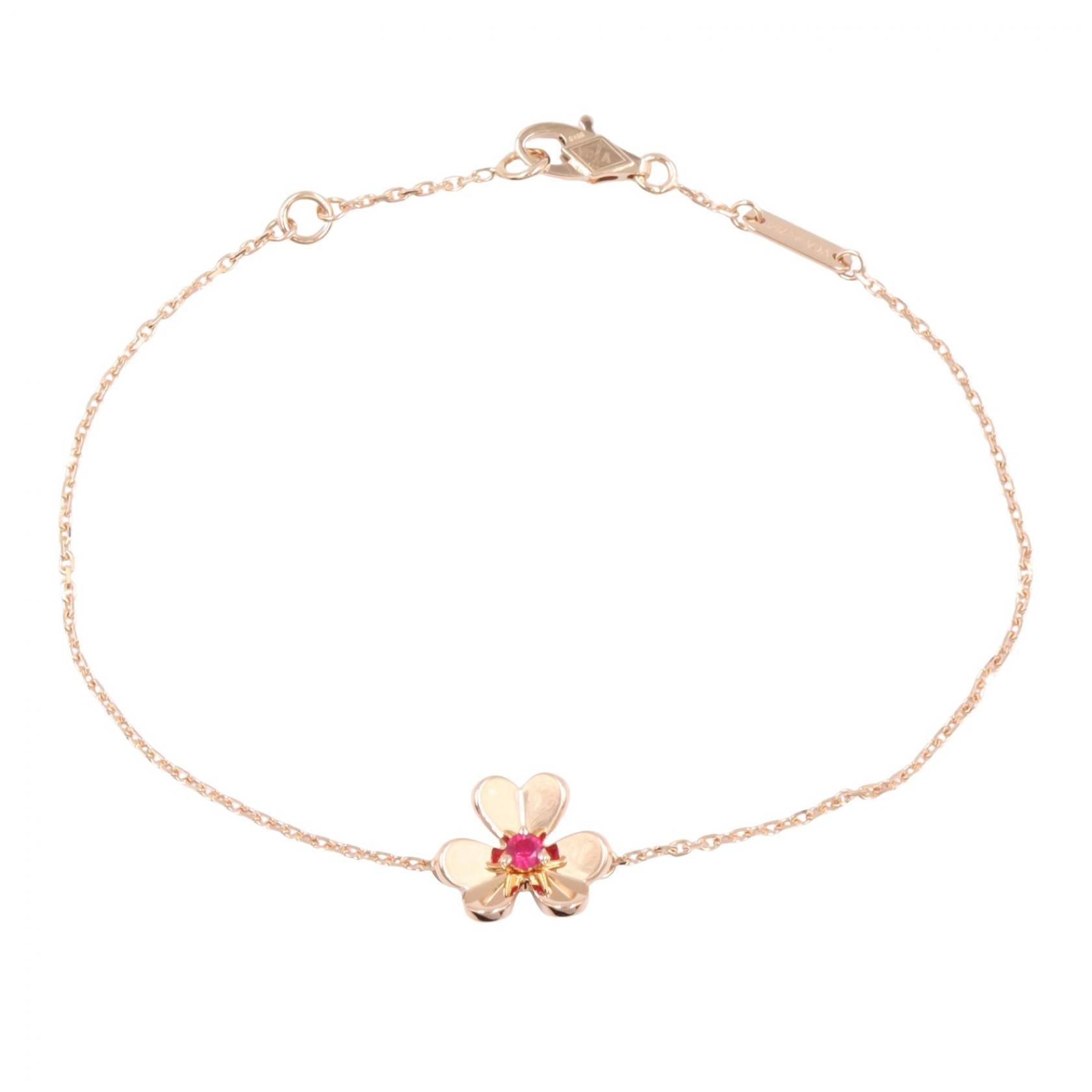 ヴァンクリーフ&アーペル Van Cleef & Arpels フリヴォル ミニ ルビー ブレスレット ブレスレット アクセサリー K18PG(ピンクゴールド) ルビー レディース ゴールド系 / ピンク系 【中古】