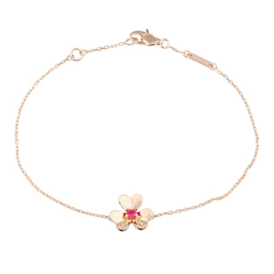 ヴァンクリーフ&アーペル Van Cleef & Arpels フリヴォル ミニ ルビー ブレスレット ブレスレット アクセサリー K18PG(ピンクゴールド) ルビー レディース ゴールド系 / ピンク系 【中古】